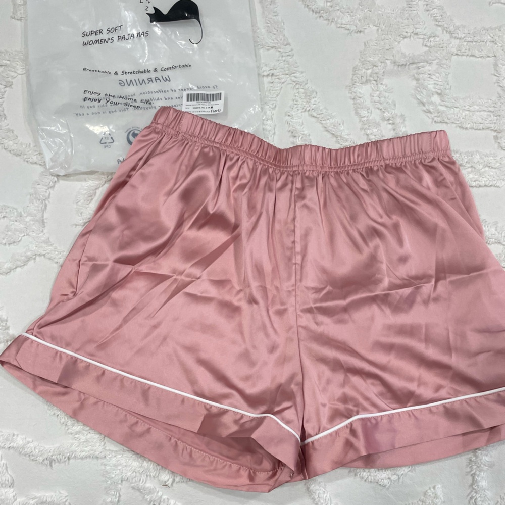 Silk pajama shorts